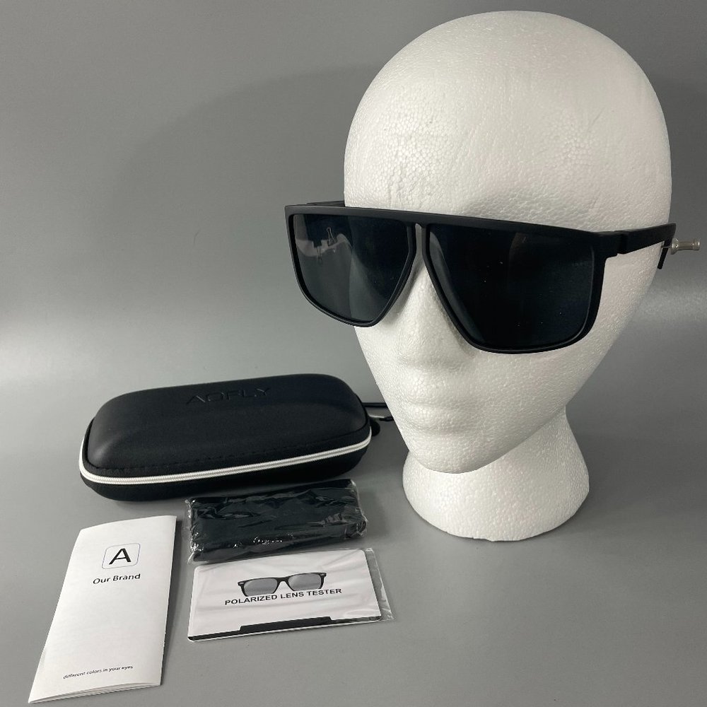 AOFLY P0119 C 5 Polarized Lens Sunglasses w/Case & Cleaning Cloth